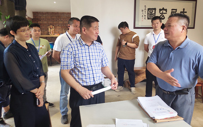 市环保局领导莅临沛基工程材料工厂检查指导 生态环境材料销售工作